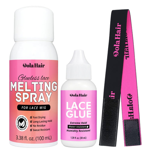 Dolahair Lace Melting Spray for GlueLess Wigs Lace Bond Melting Spray Bond Adhesive Wig Glue Spray Lace Glue Melting Band Beauty and Personal Care Dolahair Default Title