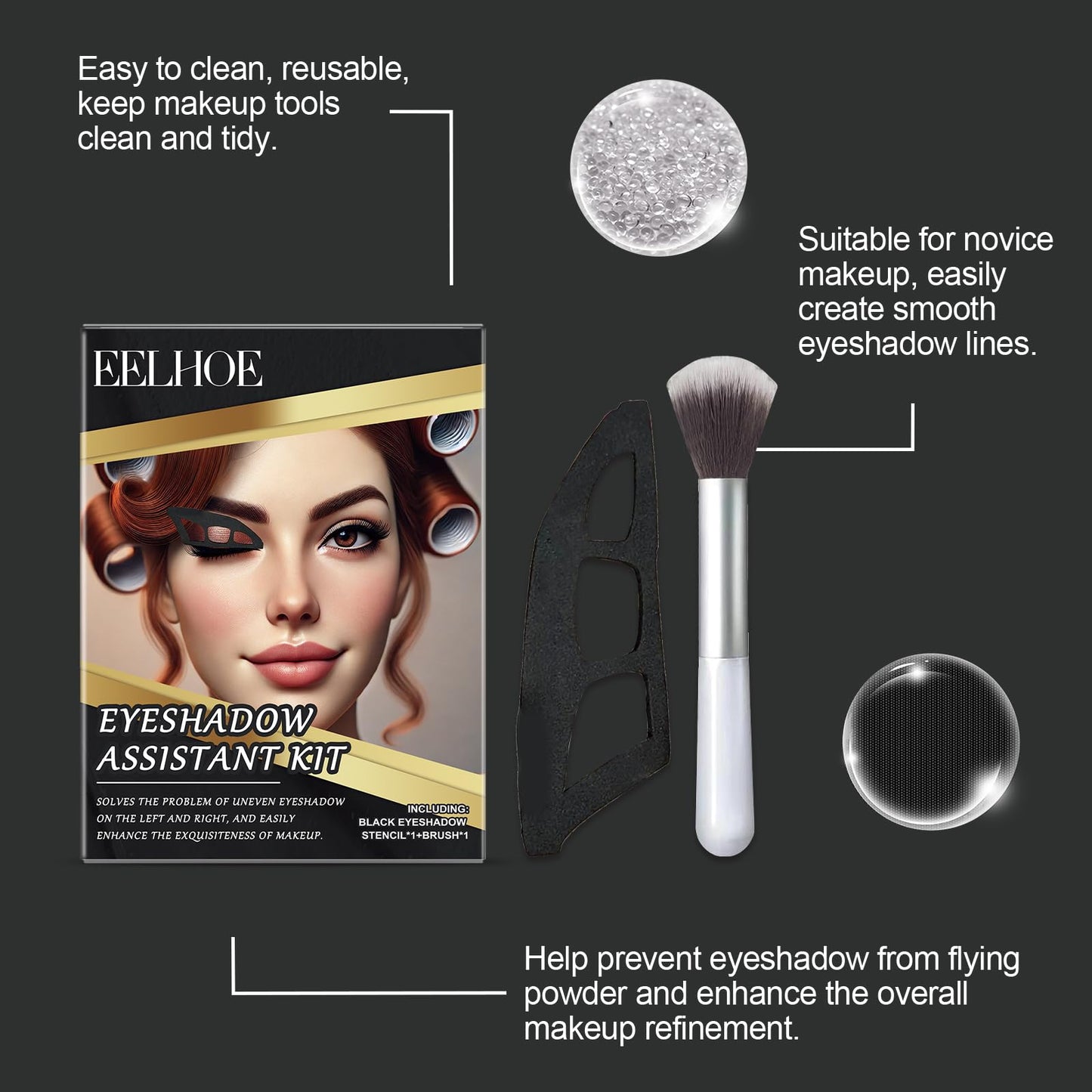 yunxinqiao Eyeshadow Stencil Kit, Reusable Eyeshadow Templates with Makeup Brushes, Easy to Carry?Easy Eye Makeup Tools for Beginners and Pros Beauty & Personal Care yunxinqiao