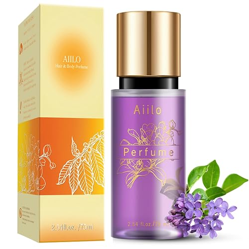 Aiilo Hair Perfume, Natural Fragrant Hair Perfume for Women, 8 Hours Longevity, Suitable for Hair, Body & Clothes - 75ml/2.54 fl oz (Transparent Beauty & Personal Care Aiilo