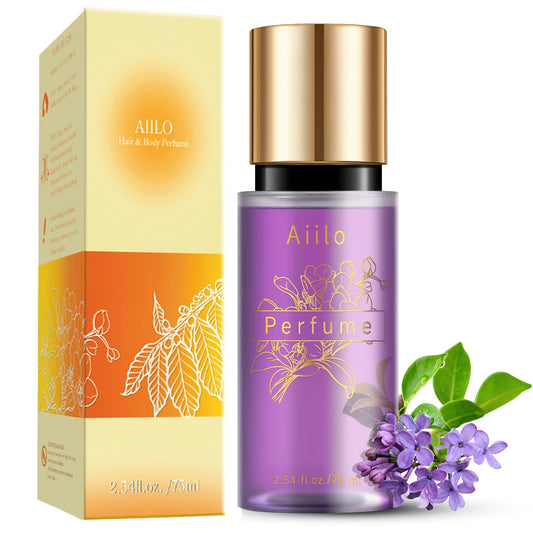 Aiilo Hair Perfume, Natural Fragrant Hair Perfume for Women, 8 Hours Longevity, Suitable for Hair, Body & Clothes - 75ml/2.54 fl oz (Transparent Beauty & Personal Care Aiilo