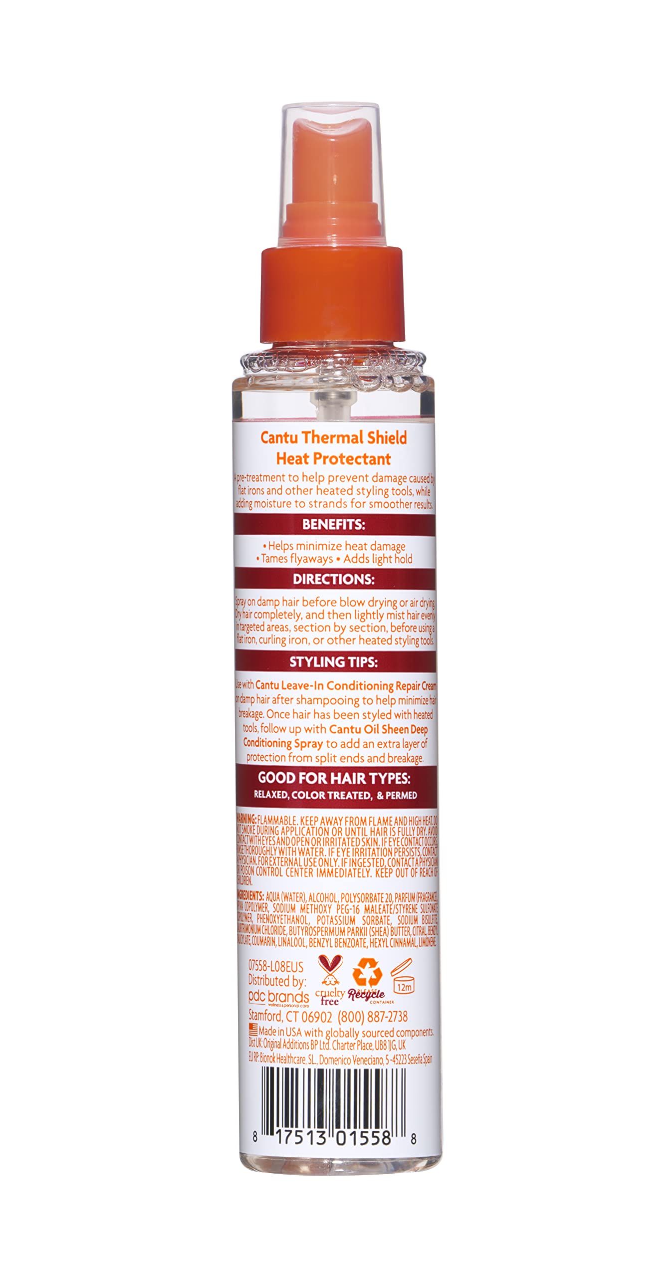 Cantu Thermal Shield Heat Protectant with Shea Butter, 5.1 fl oz Beauty & Personal Care Cantu