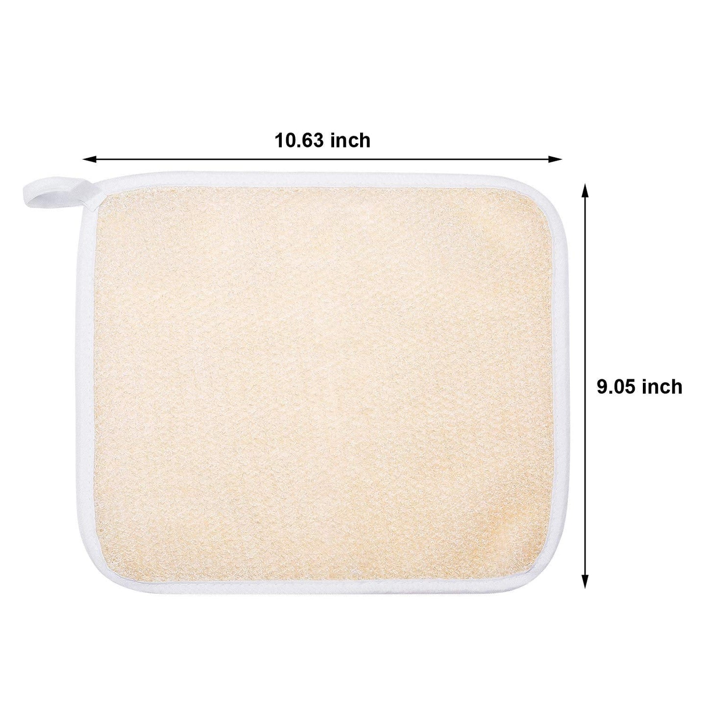 Tatuo 5 Pcs Exfoliating Face and Body Wash Cloths Towel Weave Bath Exfoliating Scrub Massage Bath Cloth for Women and Men, 10.63 x 9.05 Inch(Beige Beauty & Personal Care Tatuo