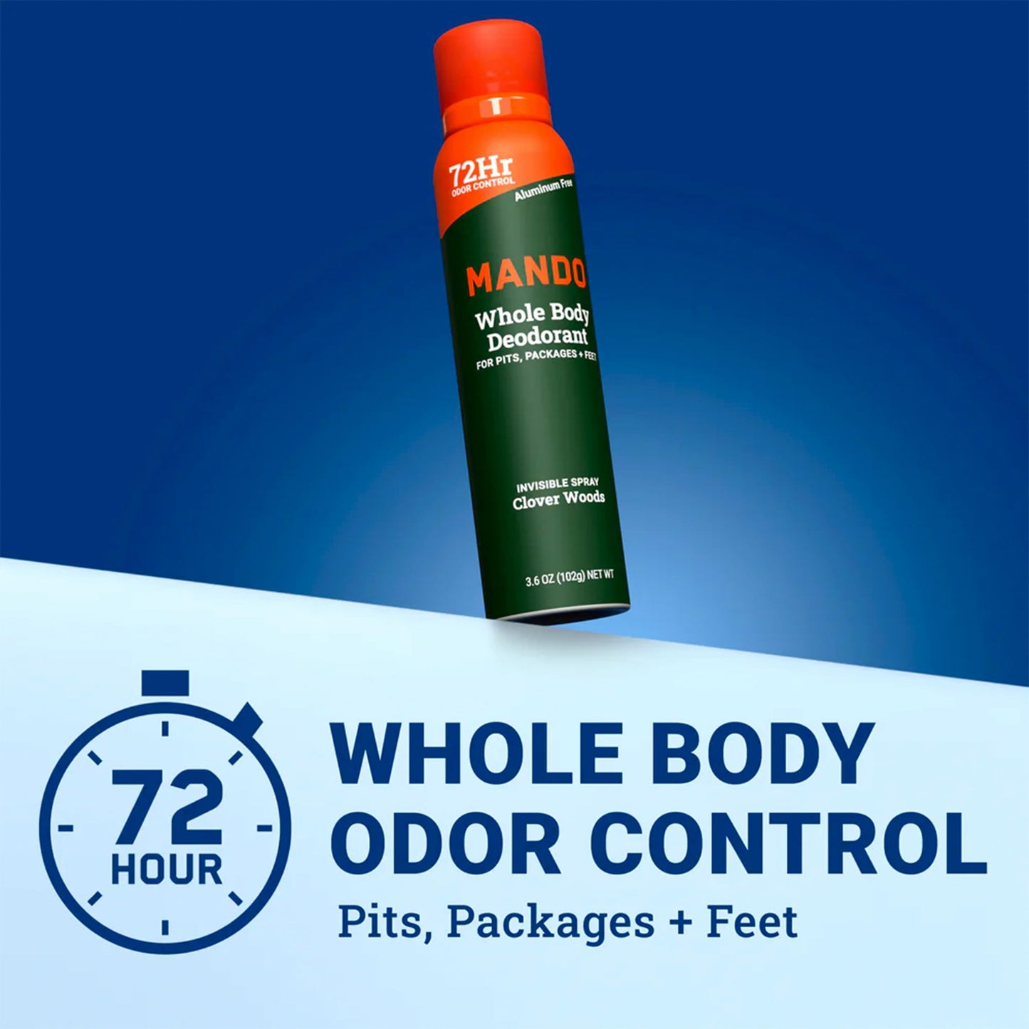 Mando Whole Body Men's Aluminum Free Invisible Spray Deodorant - Clover Woods - 3.6oz - Pack Of 01 Beauty and Personal Care Mando