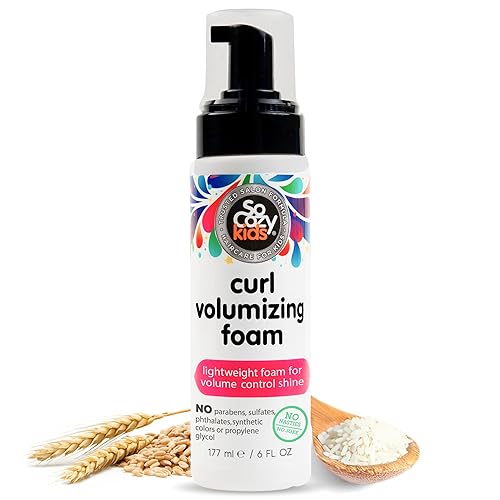 SoCozy Hair Mousse for Kids, Curl Volumizing Foam Mousse for Curly Hair (6 Fl Oz) Enhances Shine & Volume, Gentle Formula with Panthenol, Hydrolyzed Beauty & Personal Care SO COZY