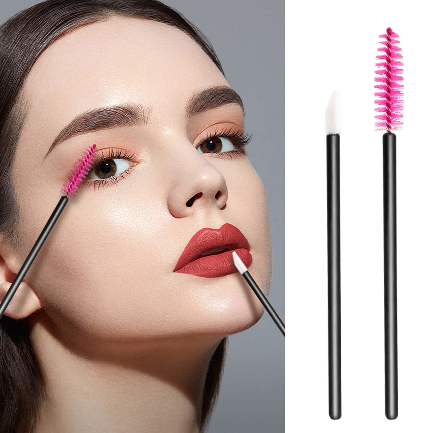 Disposable Lip Wands and Mascara Wands, 100pcs each package total 200pcs Lip Applicators Mascara Makeup Applicator Lip gloss Tool Makeup Make Up Lip Beauty & Personal Care Queen Scepter