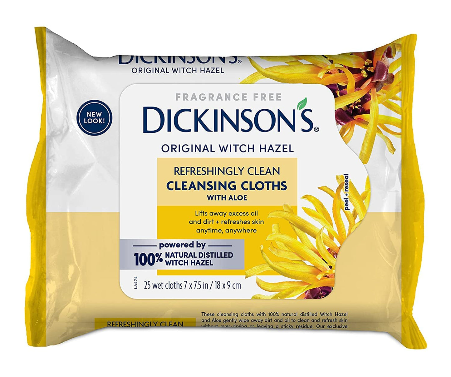 Witch Hazel Cleansing Clo Size 25ct Dickinson'T Original Witch Hazel Cleansing Cloths 25ct (Pack of 3) Beauty & Personal Care Dickinson's