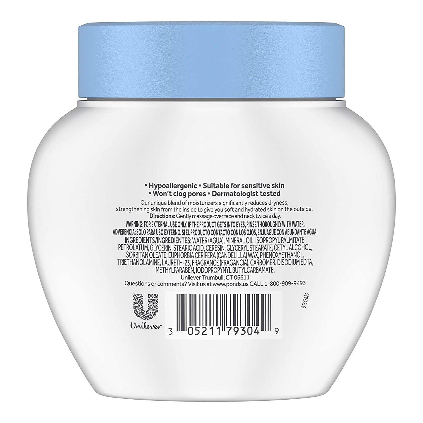 Pond's Dry Skin Cream Facial Moisturizer, Rich Hydration for Dry Skin, 10.1 oz (Pack of 11) Beauty & Personal Care POND'S