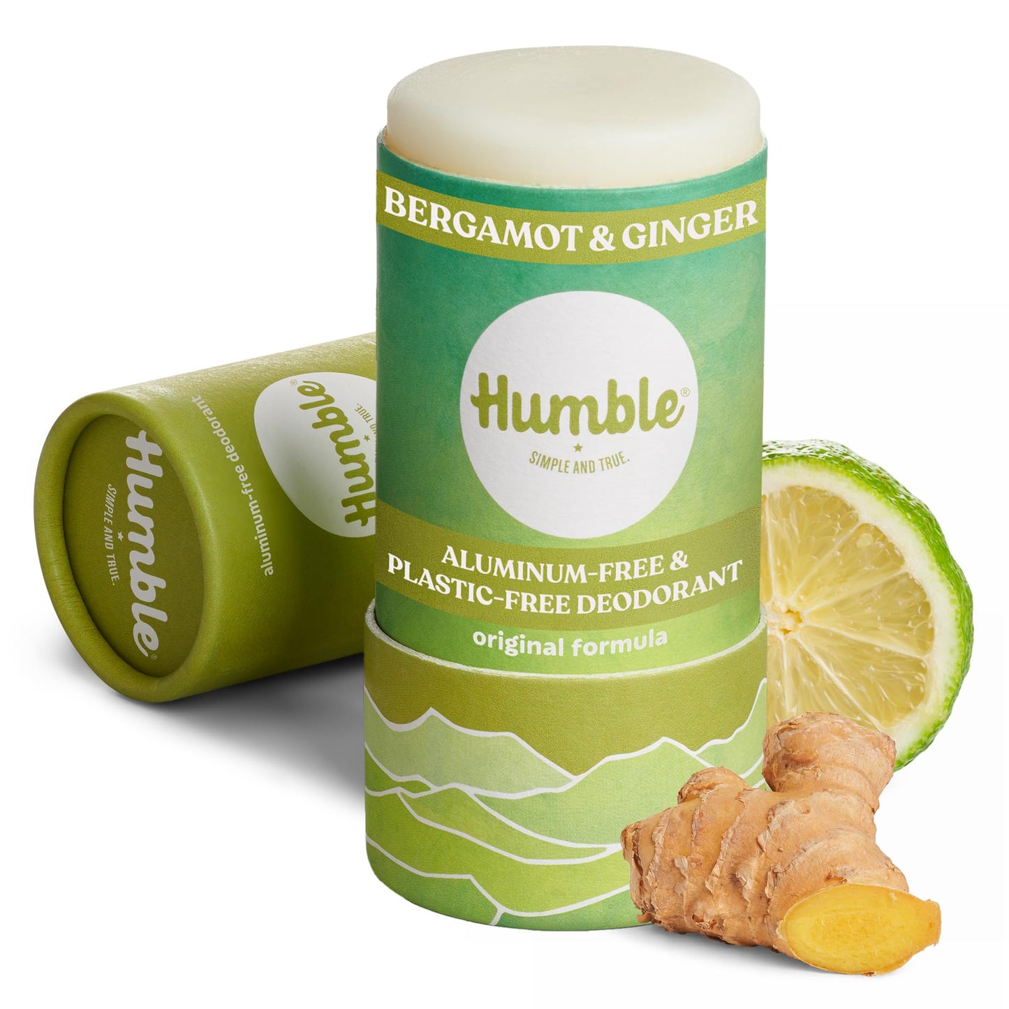 HUMBLE BRANDS Deodorant Stick, Bergamot & Ginger - Aluminum-Free Deodorant for Women & Men with Baking Soda, Essential Oils & Beeswax - Underarm Beauty and Personal Care HUMBLE SIMPLE AND TRUE.