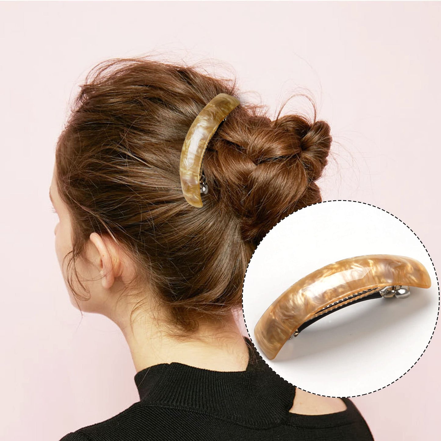 12pcs Retro Acrylic Hair Barrettes Automatic Large Hair Clip Elegant French Design Barrettes for Women Ladies (Retro Color) Beauty & Personal Care DealEachDay