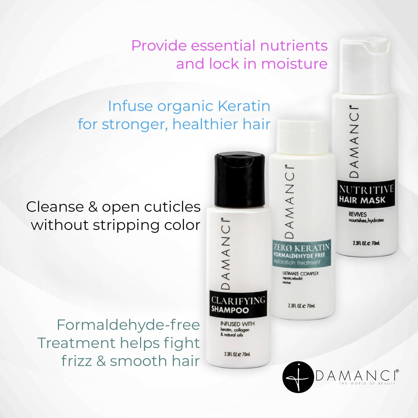 DAMANCI ZerO Keratin Revival Kit, Formaldehyde Free Keratin Hair Treatment, Tratamiento Para el Cabello, Keratina Organica sin Formol y Mascarilla Beauty & Personal Care DAMANCI