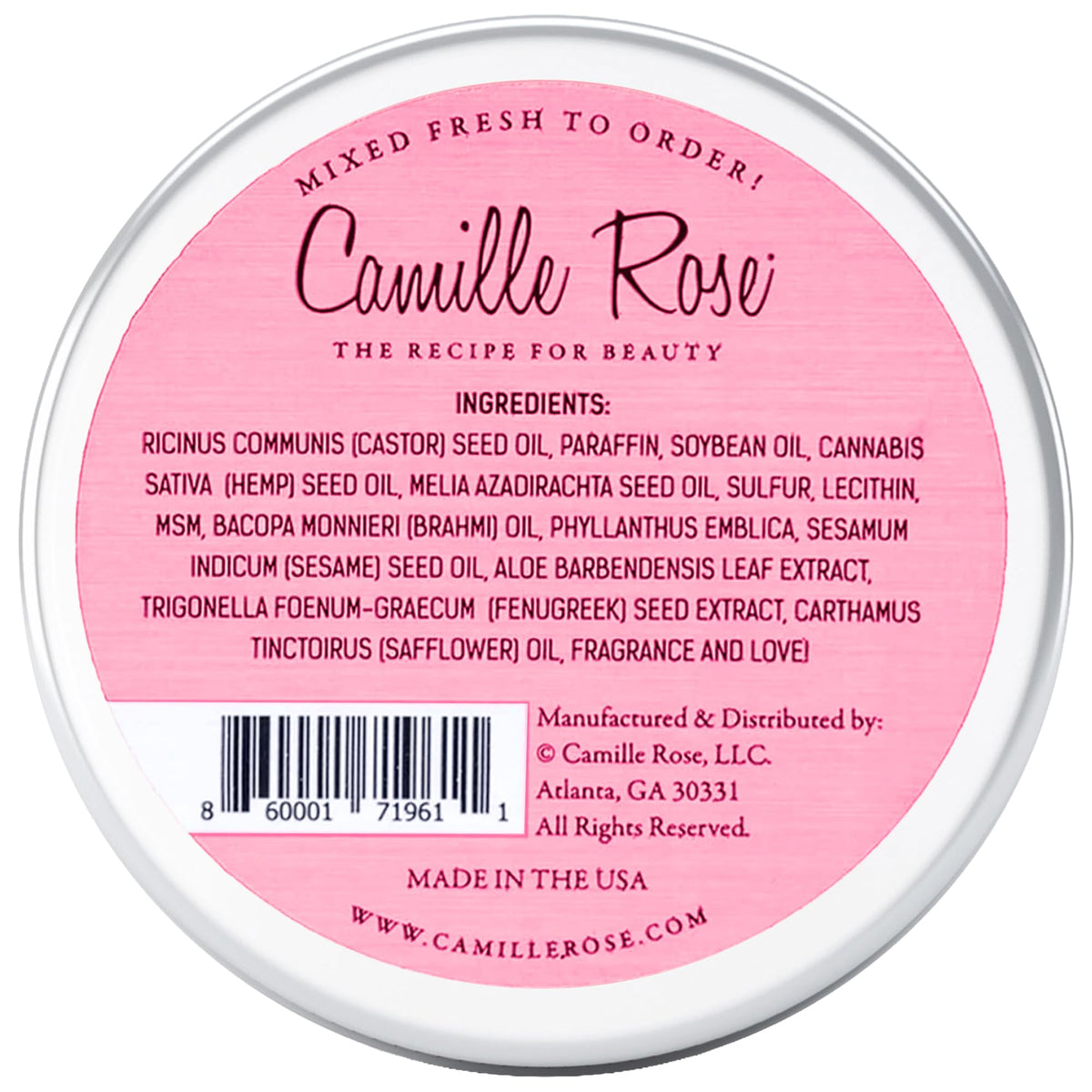 Camille Rose The Gro Grease - Leave-In Conditioner & Scalp Treatment for Healthy-Looking Hair, Growth Support & Scalp Comfort with Castor Oil, Amla &