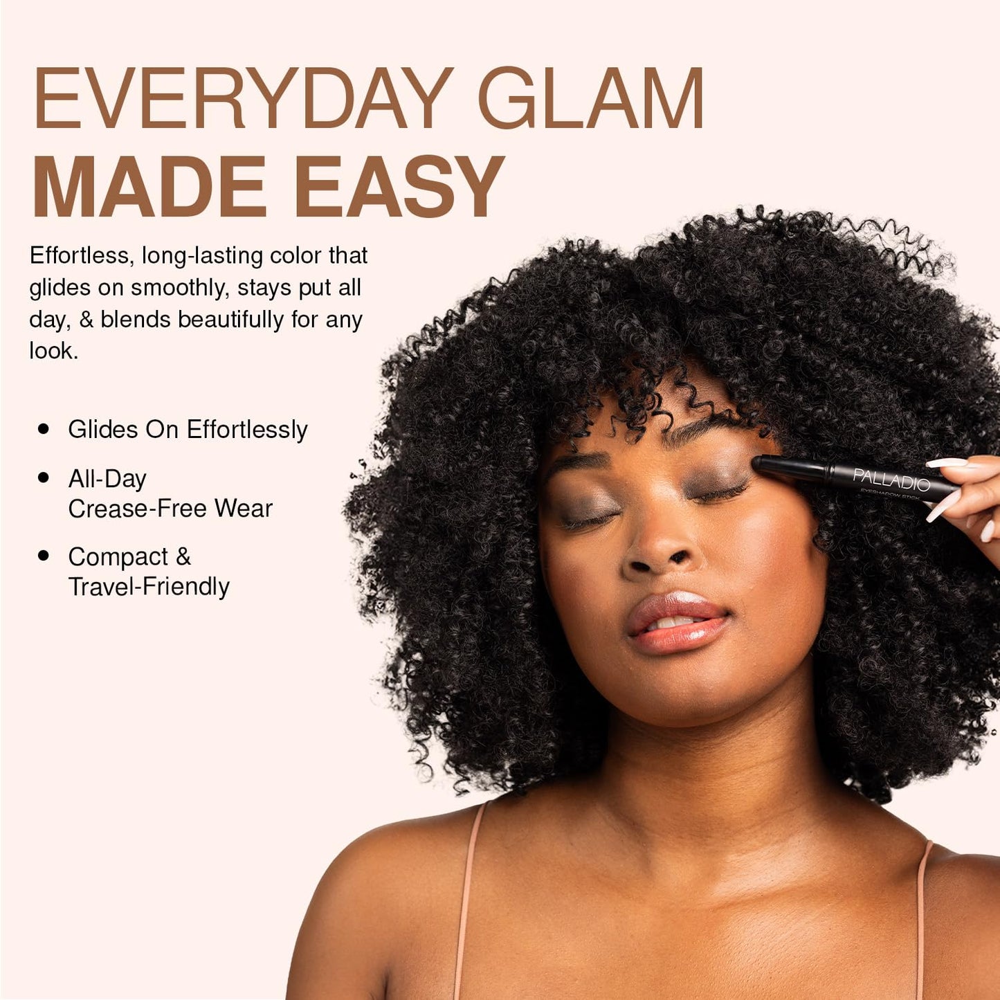 Palladio Waterproof Eyeshadow Stick with Blending Sponge, Long Lasting & Effortless Application, Smudge Free & Crease Proof Formula, Matte & Shimmer Beauty & Personal Care Palladio