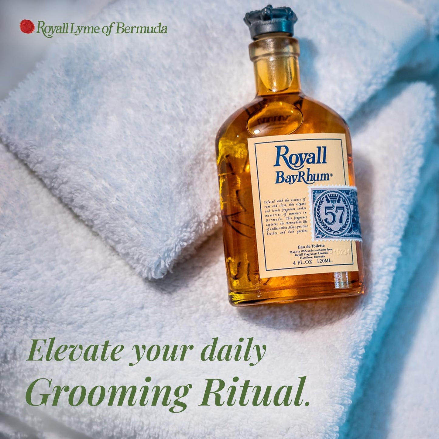 ROYALL BAYRHUM '57, Men's Heritage Eau de Toilette, Classic Bay Rum Fragrance - 4 Fl oz Spray Beauty & Personal Care ROYALL LYME