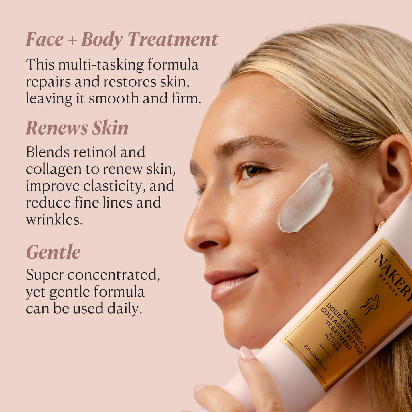 Nakery Beauty Retinol Cream with Collagen and Hyaluronic Acid, Anti Aging Moisturizer for Wrinkles, Face Treatment for All Skin Types, Day and Night Beauty & Personal Care Nakery