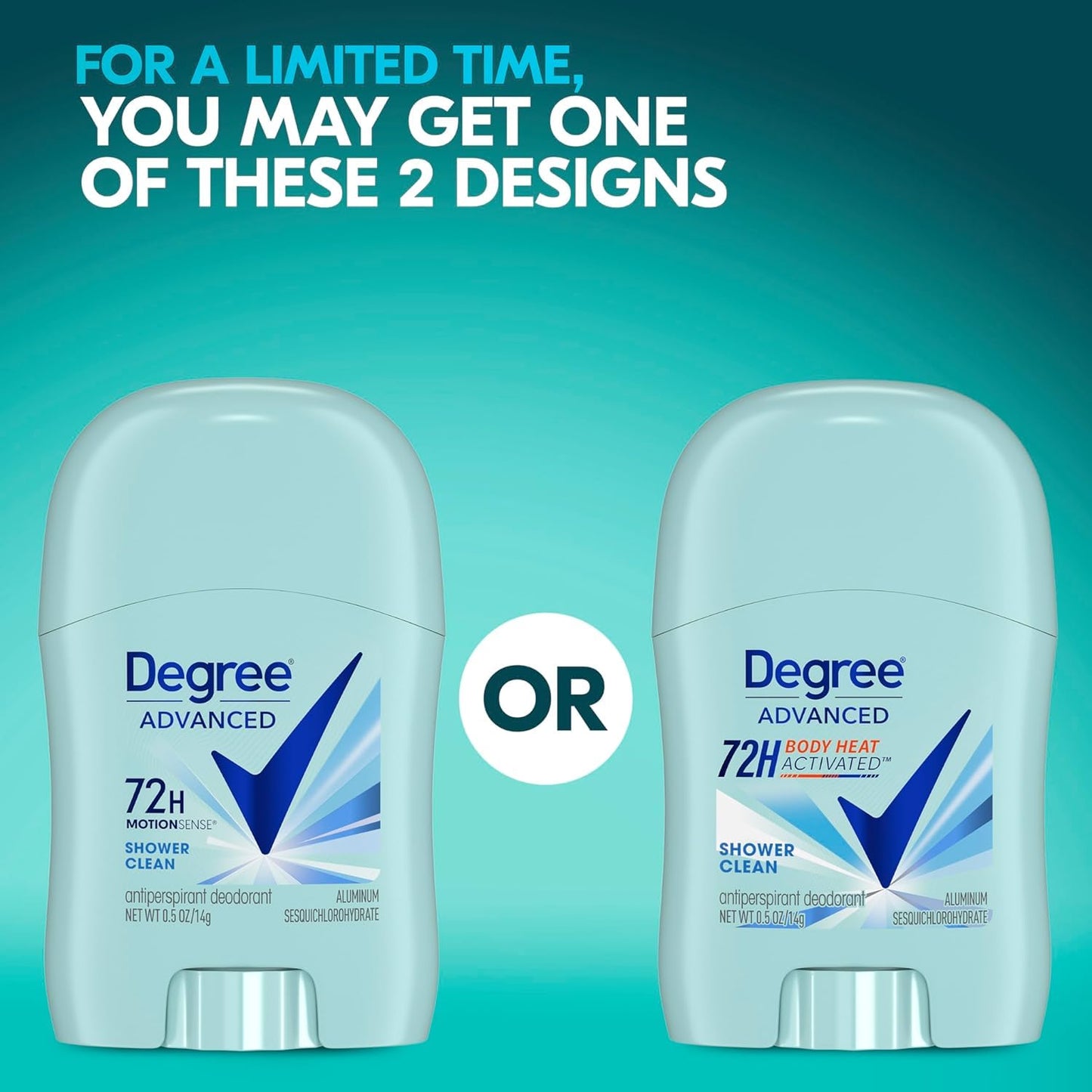 Degree Advanced Antiperspirant Deodorant, Shower Clean 12-Pack - Travel Deodorant for Women, 72H Protection, 0.5 Oz Ea Beauty & Personal Care Degree