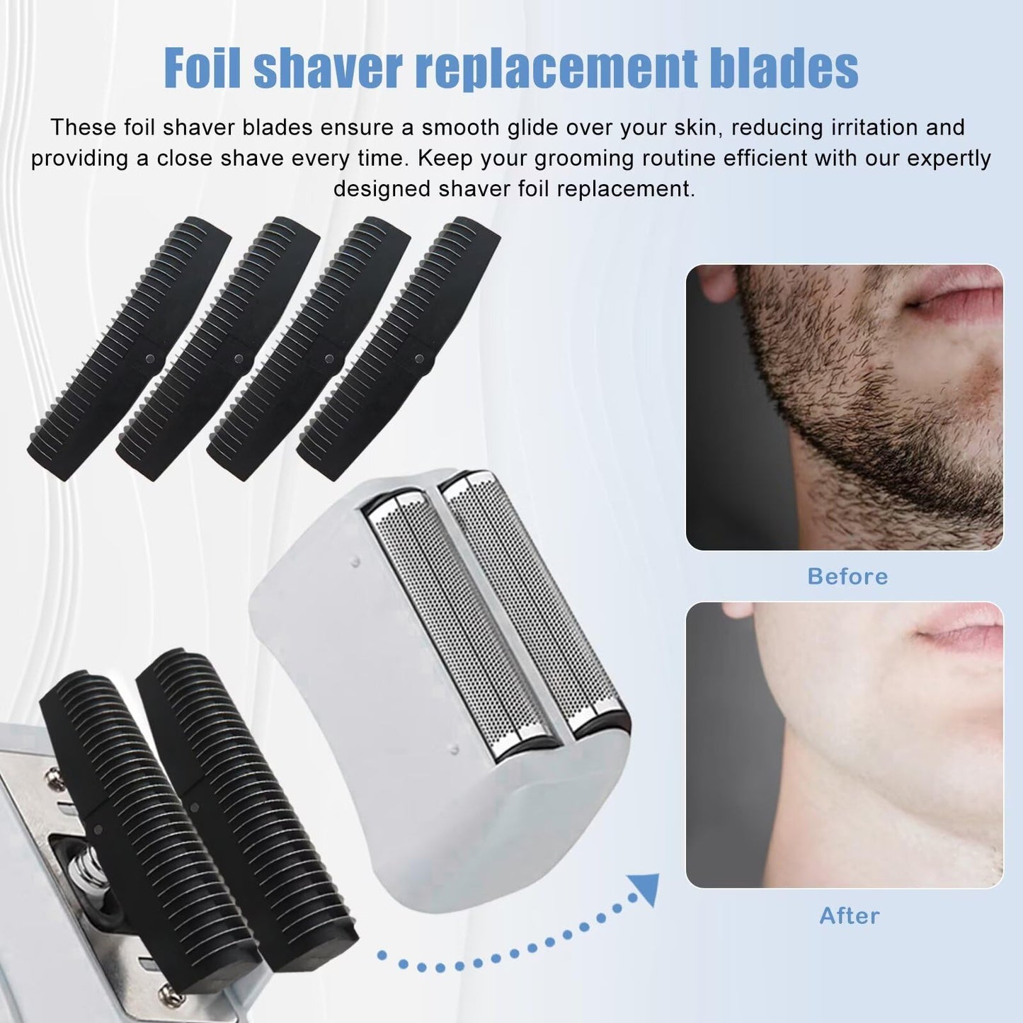 Premium 4-Pack Foil Shaver Replacement Blades for W*ahl 5 Star Vanish(8173-700) Beauty and Personal Care BLUE ELF