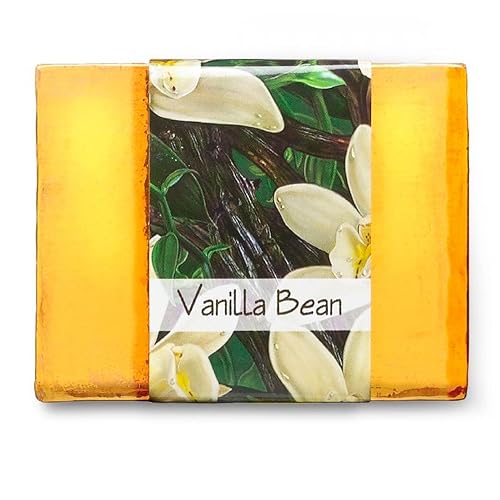 Nabila K Vanilla Bean Glycerin Bar Soap | Sweet Vanilla Scent | Natural, Vegan, Hypoallergenic | 100% Vegetable Glycerin, Sulfate-Free, Paraben-Free | Beauty & Personal Care Nabila K