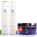 GK HAIR Moisturizing Shampoo and Conditioner Duo (300ml) with Lavender Bombshell Mask (200g) - Revitalizes Dull, Frizzy, Damaged Hair for Smooth Beauty & Personal Care GK HAIR