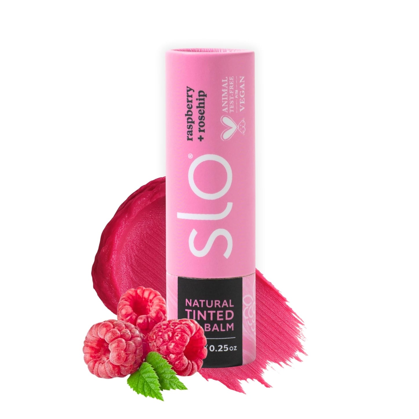 Slo Hydrating Lip Balm - Multi-Use, All Natural Lip Balm and Cheek Tint with Organic Jojoba, Rosehip, Cocoa Butter - Vegan, Cruelty-Free, Paper Beauty and Personal Care Slo