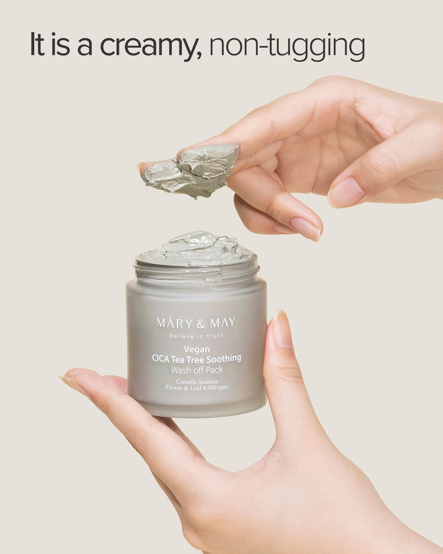 Mary&May Vegan Cica Tea Tree Soothing Wash Off Pack - Natural Centella Clay Mask for Sensitive Skin, Relieves Irritation, Cleanses Pores Beauty & Personal Care Mary&May