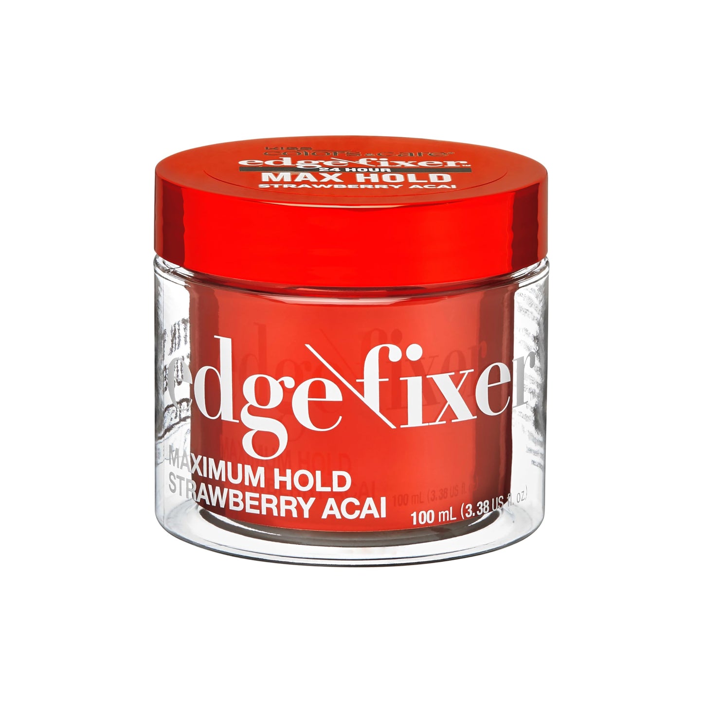 KISS COLORS & CARE Maximum Hold Edge Fixer, Non-Greasy Gel Formula Infused With Biotin B7, 24 Hour Hold, ‘Strawberry Acai’ Scented, 3.38 Fl. Oz. (100 Beauty & Personal Care KISS COLORS & CARE