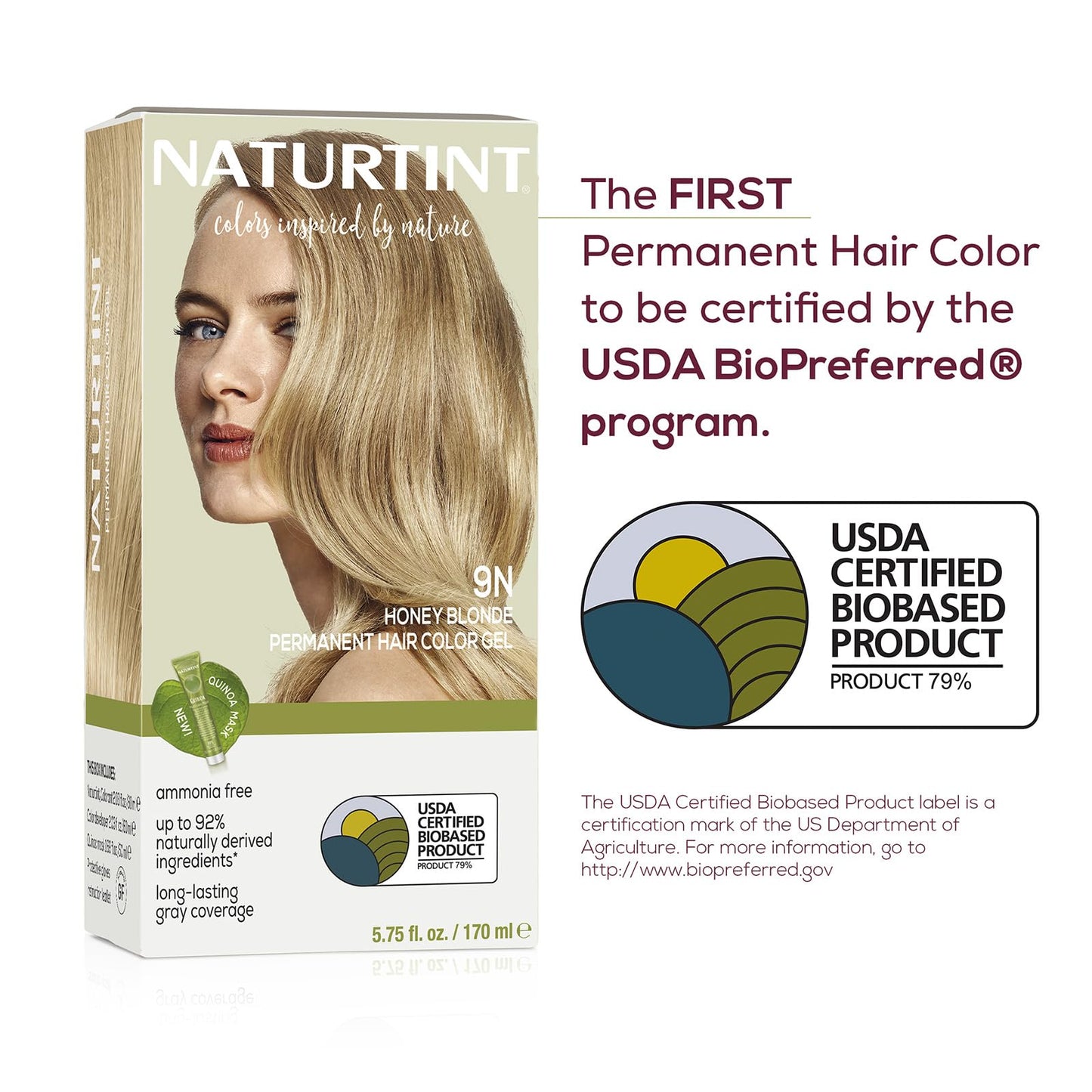 Naturtint Permanent Hair Color, 9N Honey Blonde, Plant Enriched, Ammonia Free, Long Lasting Gray Coverage and Radiante Color, Nourishment Beauty & Personal Care Naturtint