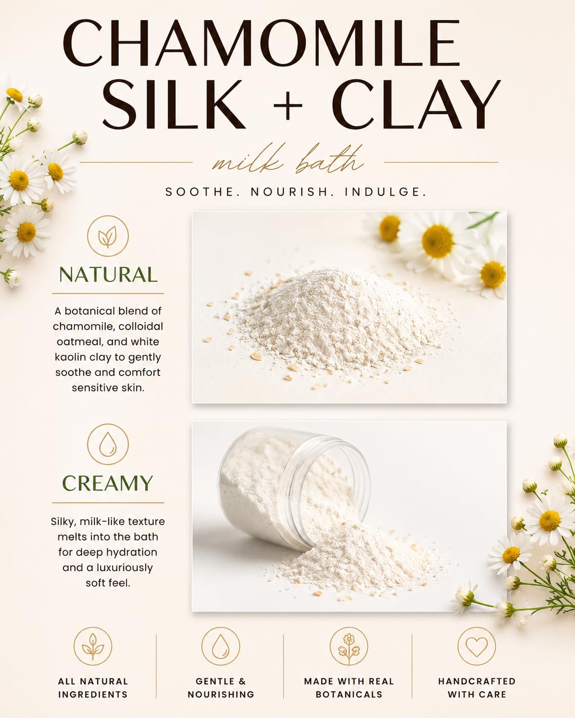 Bath Ritual Duo - Handcrafted Salt Bath and Milk Bath Set - Moonlit Lavender + Jasmine - Chamomile Silk + Clay Beauty and Personal Care salt + stem co.