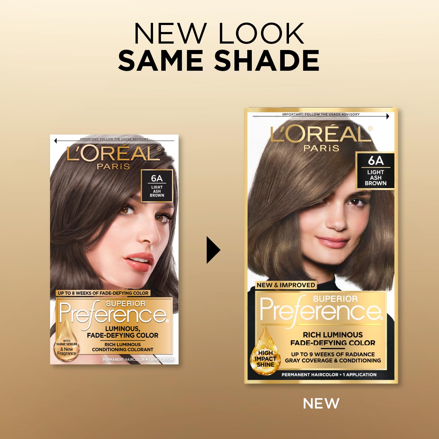L'Oreal Paris Superior Preference Luminous Fade-Defying Permanent Hair Color, Hair Dye For Up to 9 Weeks of Radiance, Light Ash Brown 6A, 1 Hair Dye Beauty & Personal Care L'Oreal Paris