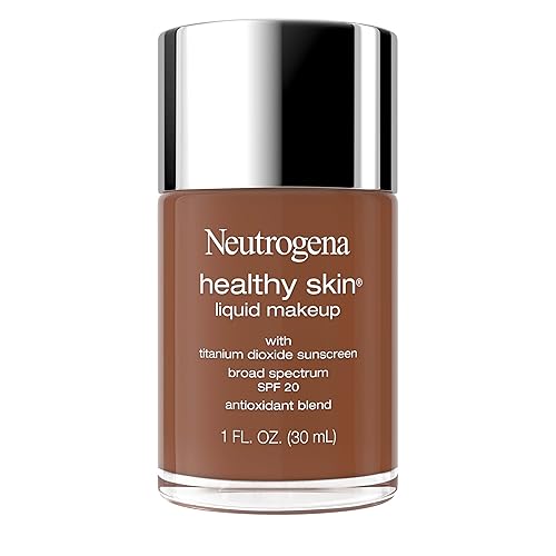 Neutrogena Healthy Skin Liquid Foundation Makeup Broad Spectrum SPF 20 Sunscreen, Medium Coverage, Vit B5, Antioxidants, All Day Wear, Rich Golden Beauty & Personal Care Neutrogena