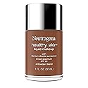 Neutrogena Healthy Skin Liquid Foundation Makeup Broad Spectrum SPF 20 Sunscreen, Medium Coverage, Vit B5, Antioxidants, All Day Wear, Rich Golden Beauty & Personal Care Neutrogena