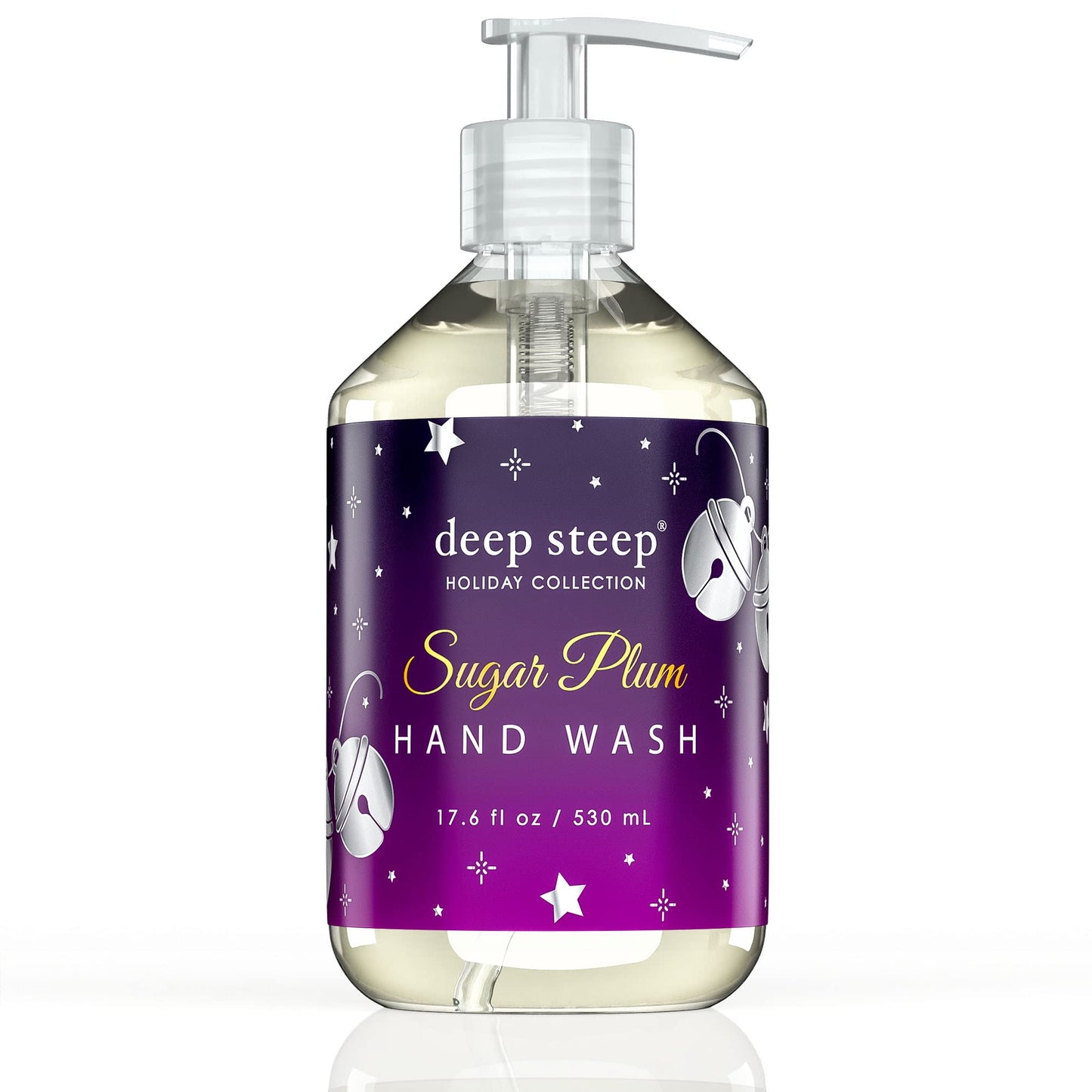 Deep Steep Liquid Hand Wash, Sugar Plum, 17.6 oz - Moisturizing Cleanser with Olive Oil, Aloe Vera, Glycerin & Hyaluronic Acid - Vegan, Clean Beauty Beauty & Personal Care Deep Steep