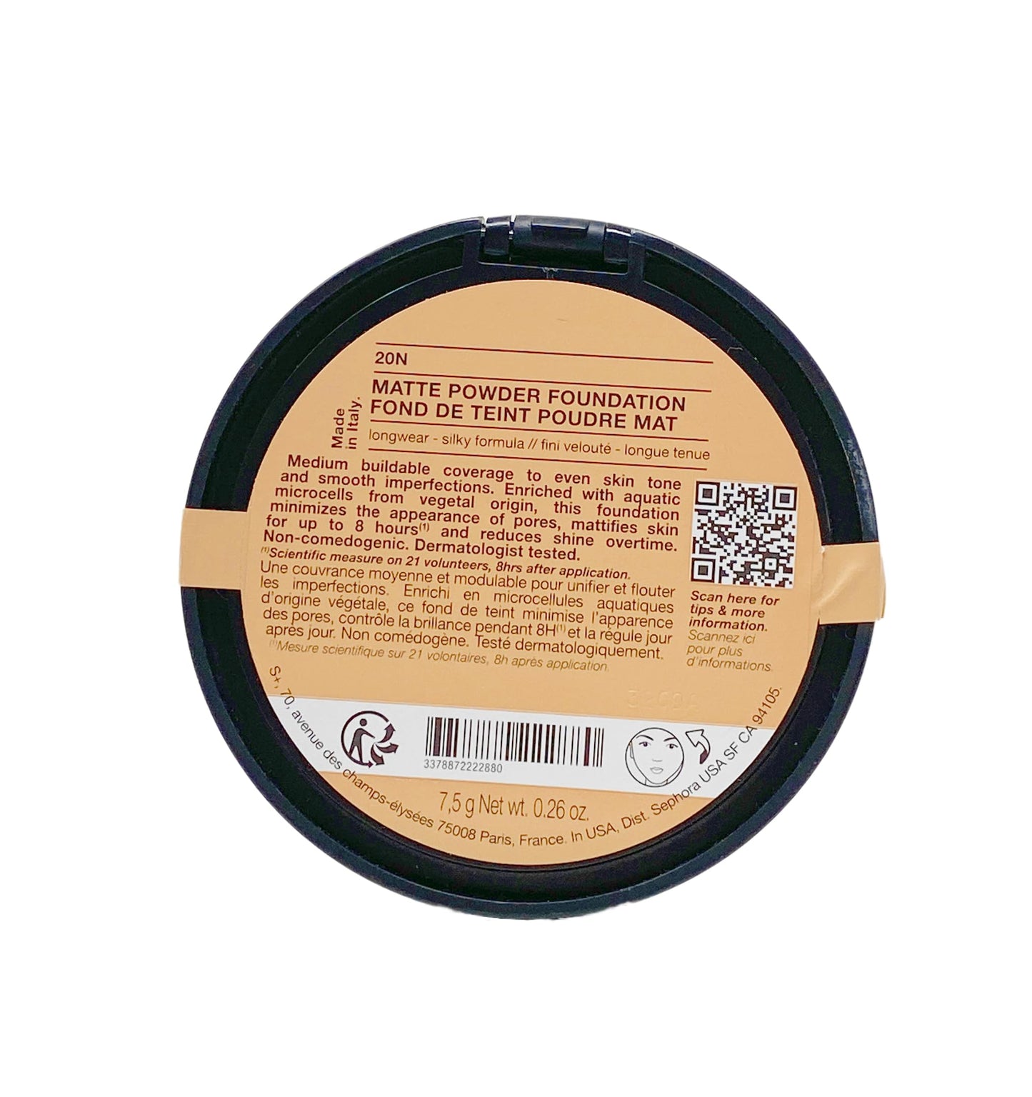 Sephora Collection Matte Powder Foundation - 20 N (medium, neutral undertone) .26 Oz Beauty & Personal Care SEPHORA