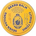 SEVEN POTIONS Beard Balm for Men - Conditioning Softener to Nourish Skin, Facial Hair, and Stop Beard Itch - All-Natural, Vegan, Cruelty Free - Citrus Beauty & Personal Care SEVEN POTIONS