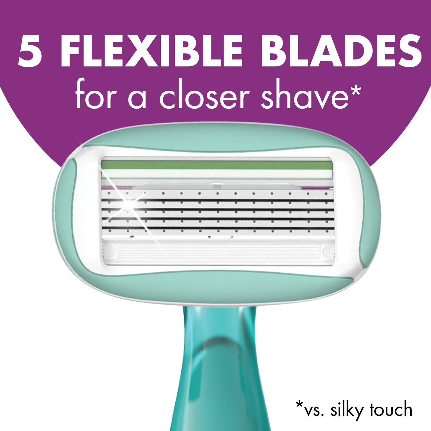 BIC Soleil 5 Sensitive Women's Disposable 5-Blade Razors, Moisture Strips and Pivoting Head for Smooth Summer Shaves, 4-Pack Beauty and Personal Care BIC