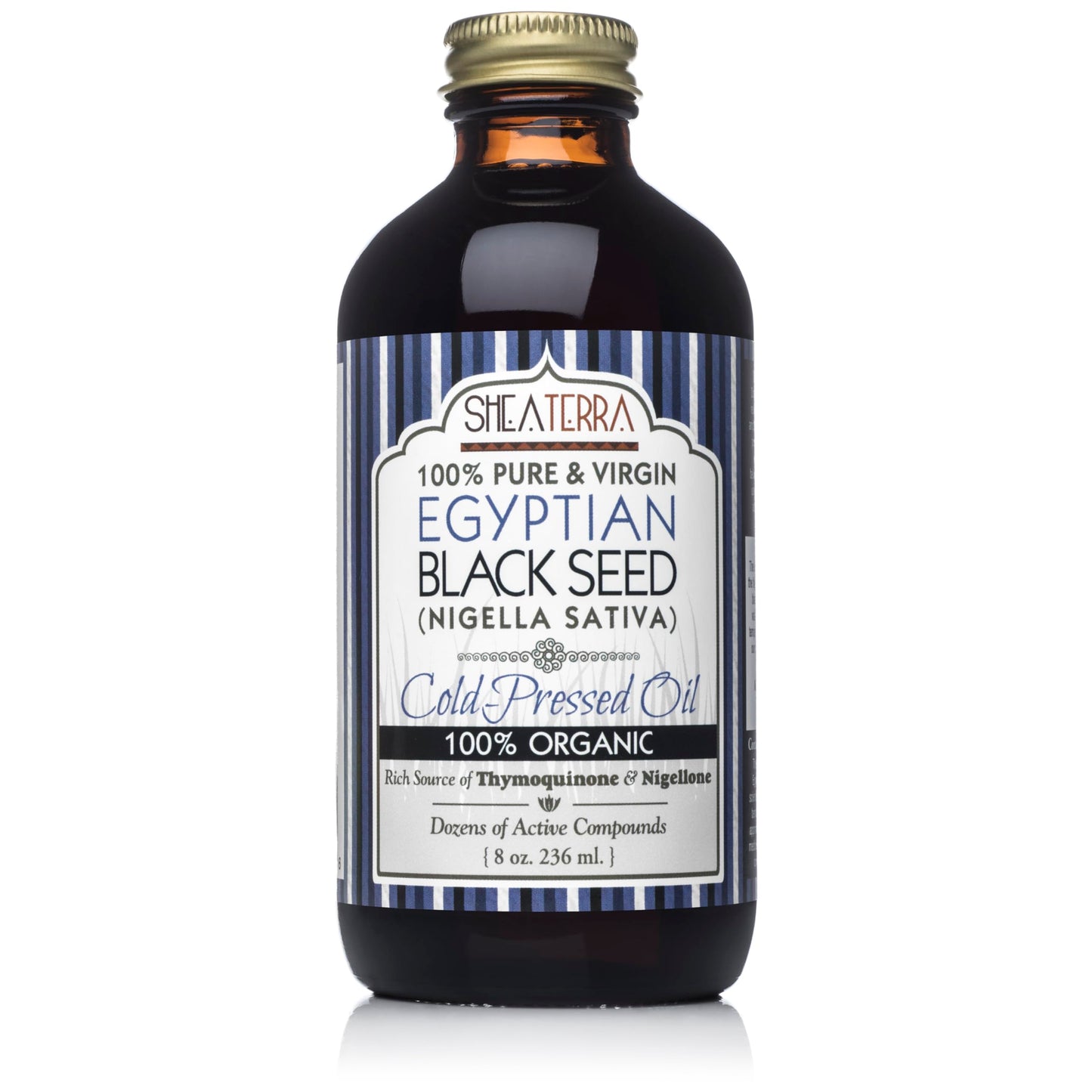 Shea Terra Egyptian Black Seed Cold Pressed Extra Virgin Oil, All Natural Oil to Support Immune System, Encourage Hair Growth & Skin Tone, Assist in Beauty & Personal Care Shea Terra Organics