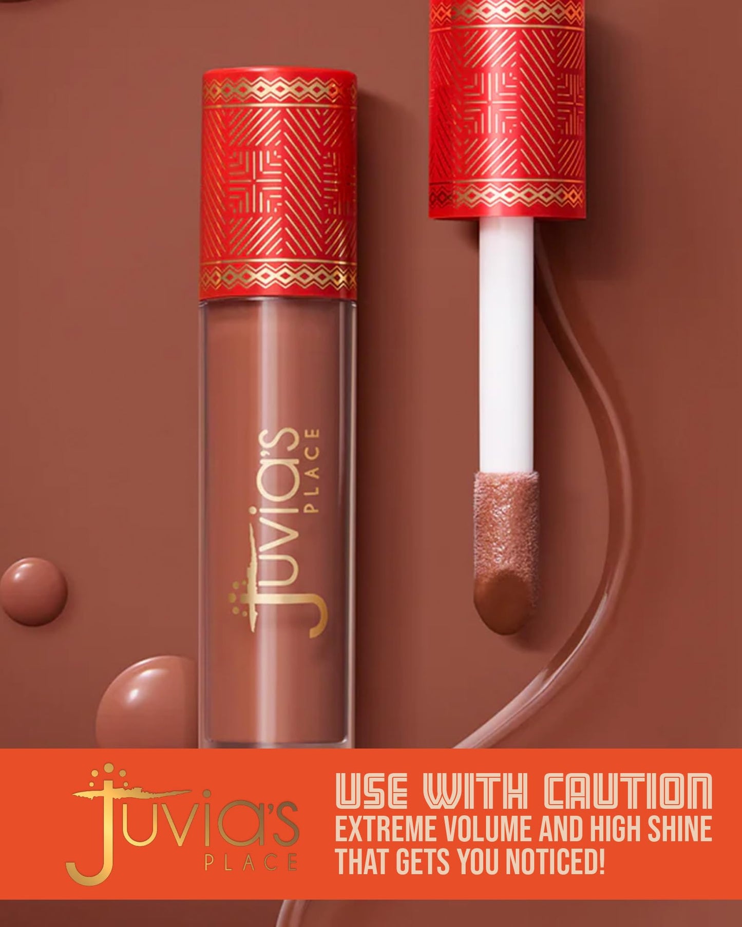Juvia's Place Beautiful Big Lip Plumper - Cocoa Spice | Rich Brown Gloss With Subtle Warmth for Full, Defined Lips | Plumping, Hydrating & High-Shine Beauty & Personal Care Juvia's Place