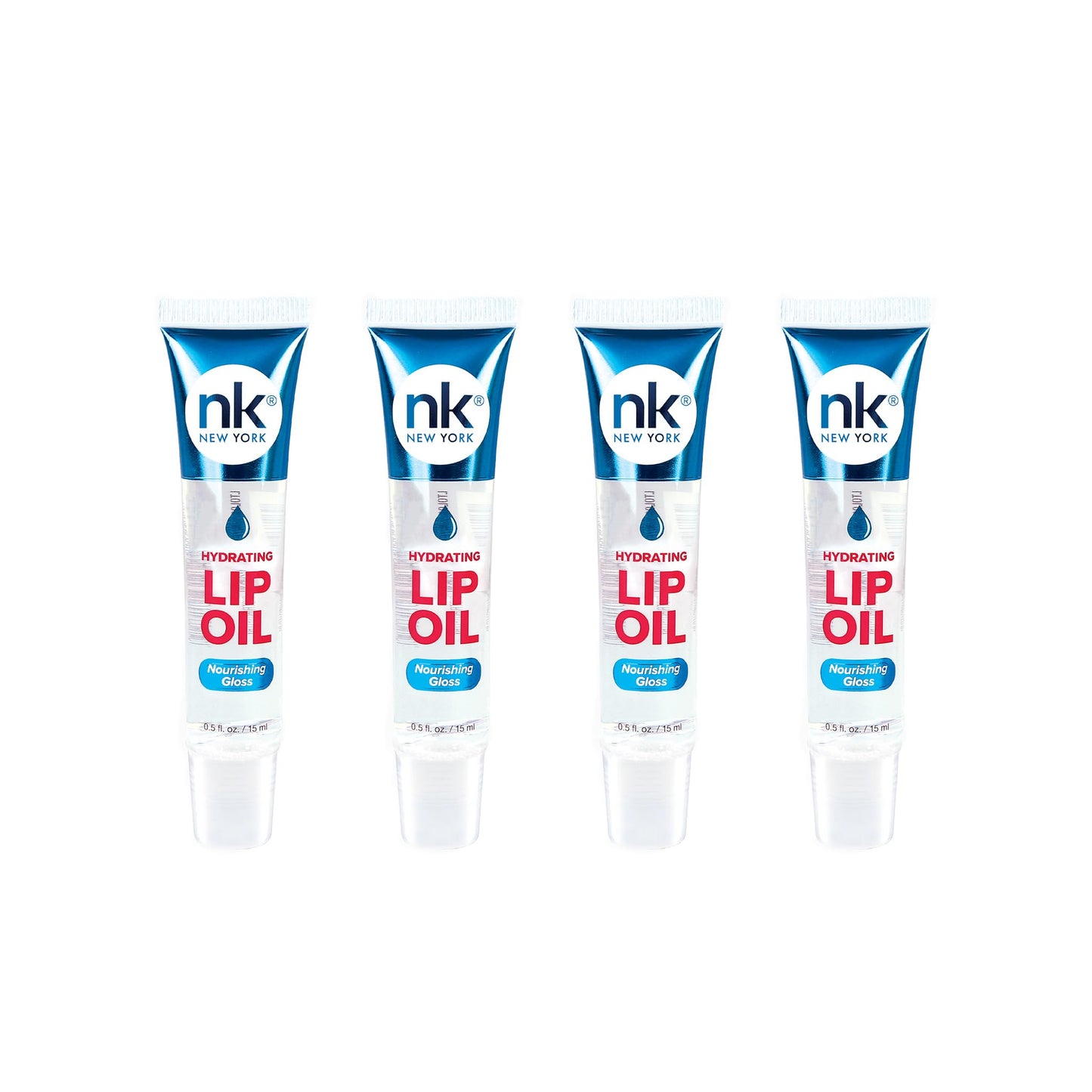 Nicka K Hydrating Lip Oil Nourishing Glass (GLOSS-4PK) Beauty & Personal Care NICKA K NEW YORK