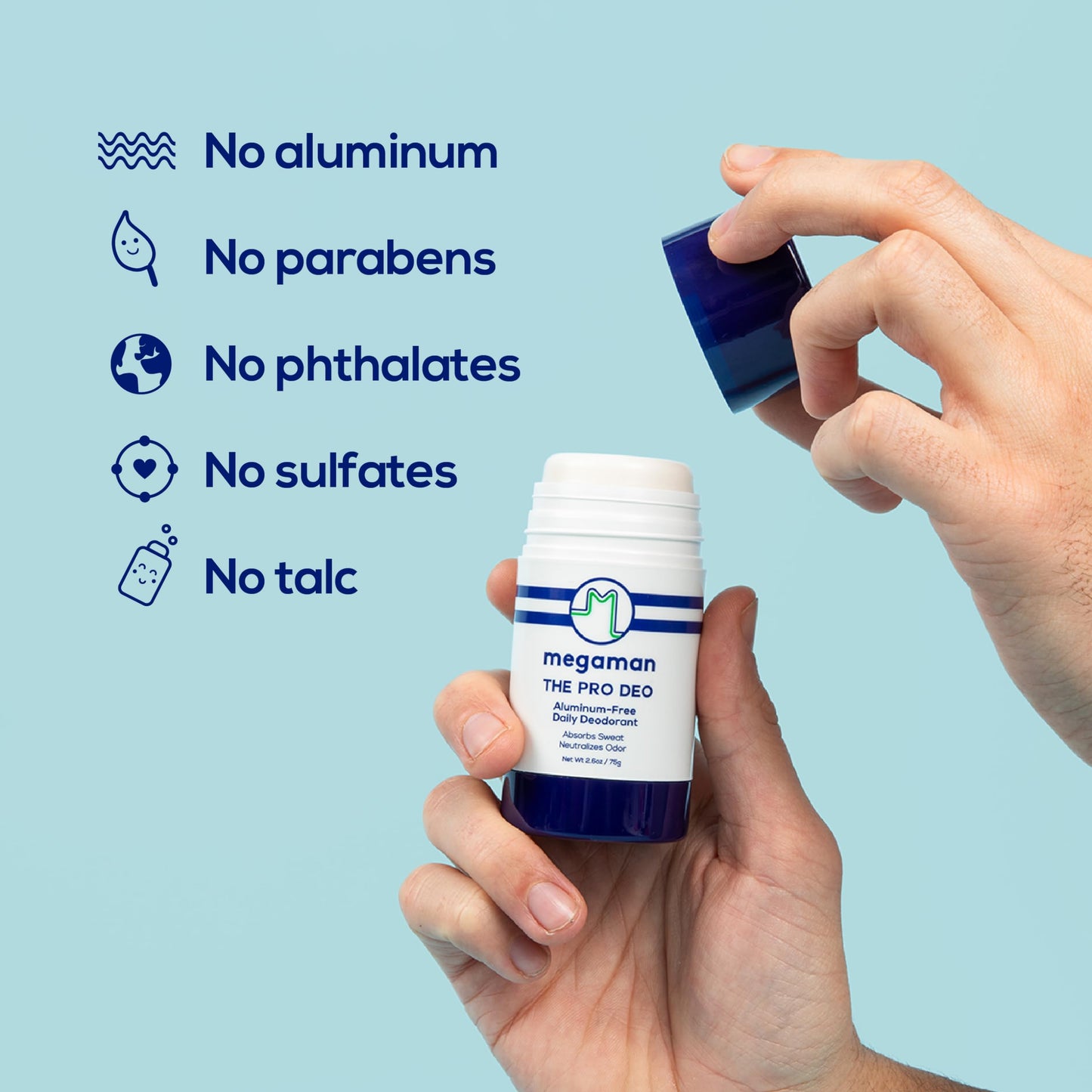 Megaman Pro Deo - Aluminum-Free Deodorant - Long-lasting Citrus Woods Scent - 2.6 oz Beauty and Personal Care Megababe