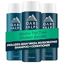 Oars + Alps Men's Sulfate Free Hair Shampoo, Conditioner, and Body Wash Kit, Moisturizing Skin Care Infused with Witch Hazel and Tea Tree Oil, Alpine Beauty & Personal Care Oars + Alps