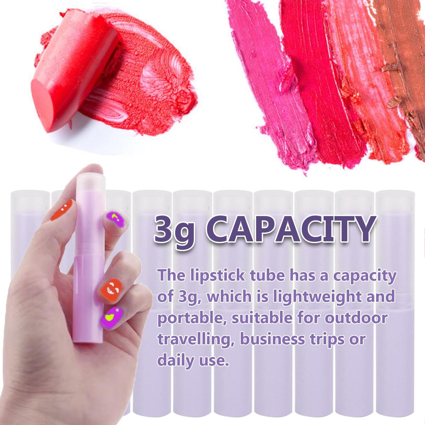 Milltrip Lip Balm Tube, 10pcs Empty Lip Balm Tube Lip Gloss Container DIY Lipstick Making Accessory for DIY Cosmetic (10# lipstick tube [purple]) Beauty and Personal Care Milltrip