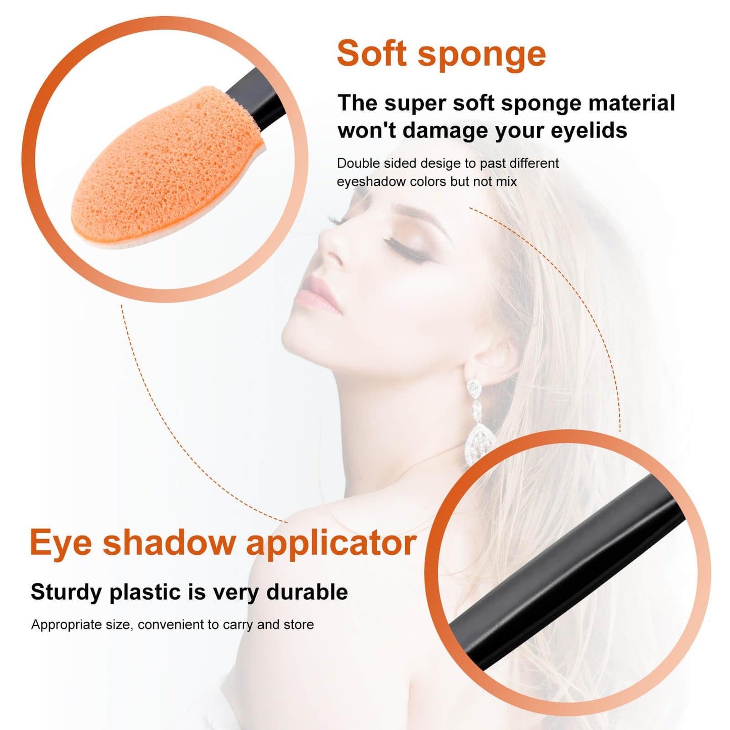 300PCS Disposable Eyeshadow Applicators, Dual Sides Eyeshadow Brushes Applicator, Eye Makeup Sponge Applicators Beauty & Personal Care Cakvank