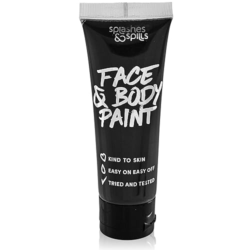 Face and Body Paint Cream, 30ml - Pretend Costume and Dress Up Makeup by Splashes & Spills (Black) Beauty & Personal Care splashes & spills