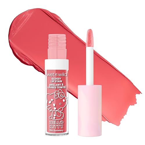 wet n wild Hello Kitty Glossy Lip Stain, Warm Apple Pie Lightly Scented, Nourishing New Glossy Finish Formula, Cruelty-Free & Vegan - So Sweet Beauty & Personal Care wet n wild