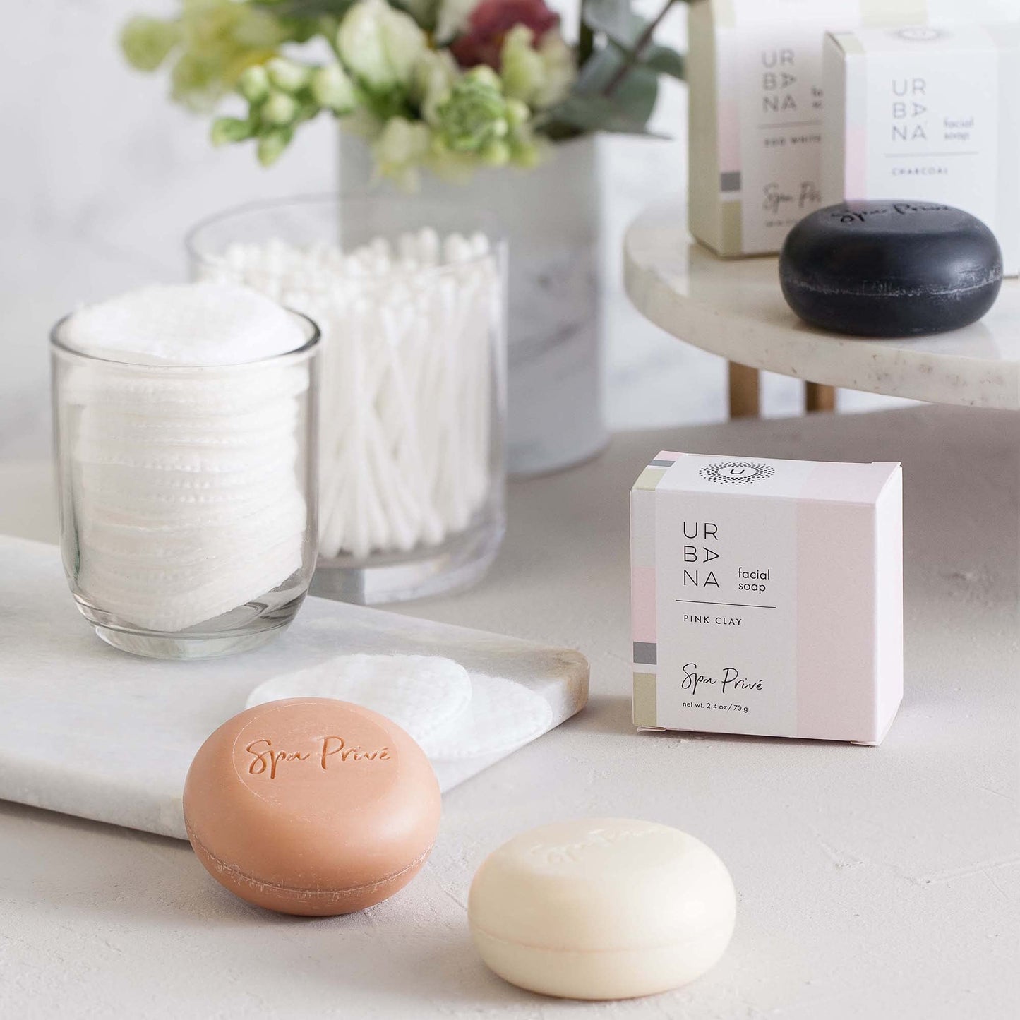 Urbana Spa Prive Collection Facial Soap Bar, 70 Gram, Pink Clay Beauty & Personal Care Urbana