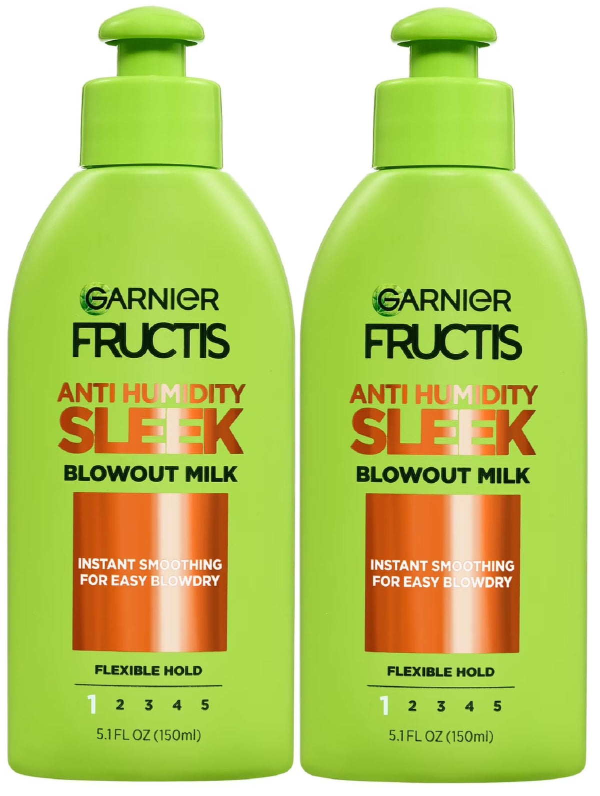 Garnier Fructis Style Anti-Humidity Smoothing and Straightening,All Hair Types, Milk, 5.1 fl oz (2 Pack Packaging May Vary)