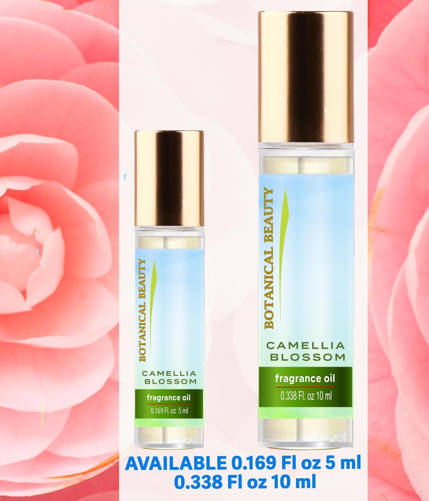Botanical Beauty CAMELLIA BLOSSOM FRAGRANCE OIL ROLL-ON 0.338 Fl Oz 10 ml Rollerball Perfume, Long Lasting an luxury scent of blend of Magnolia Beauty & Personal Care Botanical Beauty