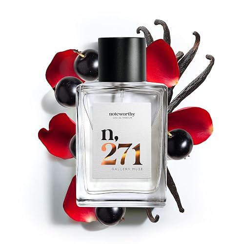 Noteworthy n,271 Gallery Muse Eau De Parfum - Black Currant, Rose, Vanilla | Sophisticated, Warm Fragrance for Any Occasion | Long-Lasting Unisex Beauty & Personal Care Noteworthy