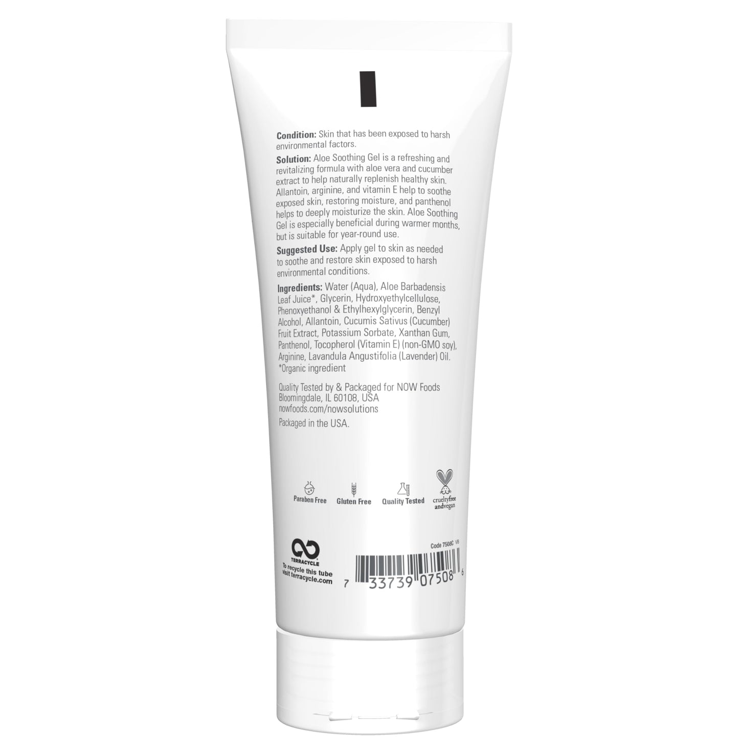 NOW Solutions, Aloe Soothing Gel, Soothing and Replenishing After Sun, Multi-Purpose Formula, 8-Ounce Beauty & Personal Care NOW Foods