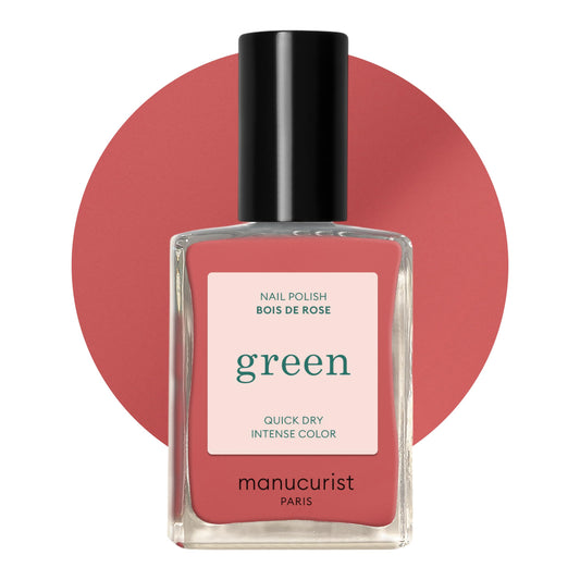 Manucurist Green Quick Dry Nail Polish Bois de Rose - Dusty Pink Nail Polish - 9-Free, Plant-Based and Vegan - Non Toxic - Natural Classic - Nails Beauty and Personal Care Manucurist Default Title