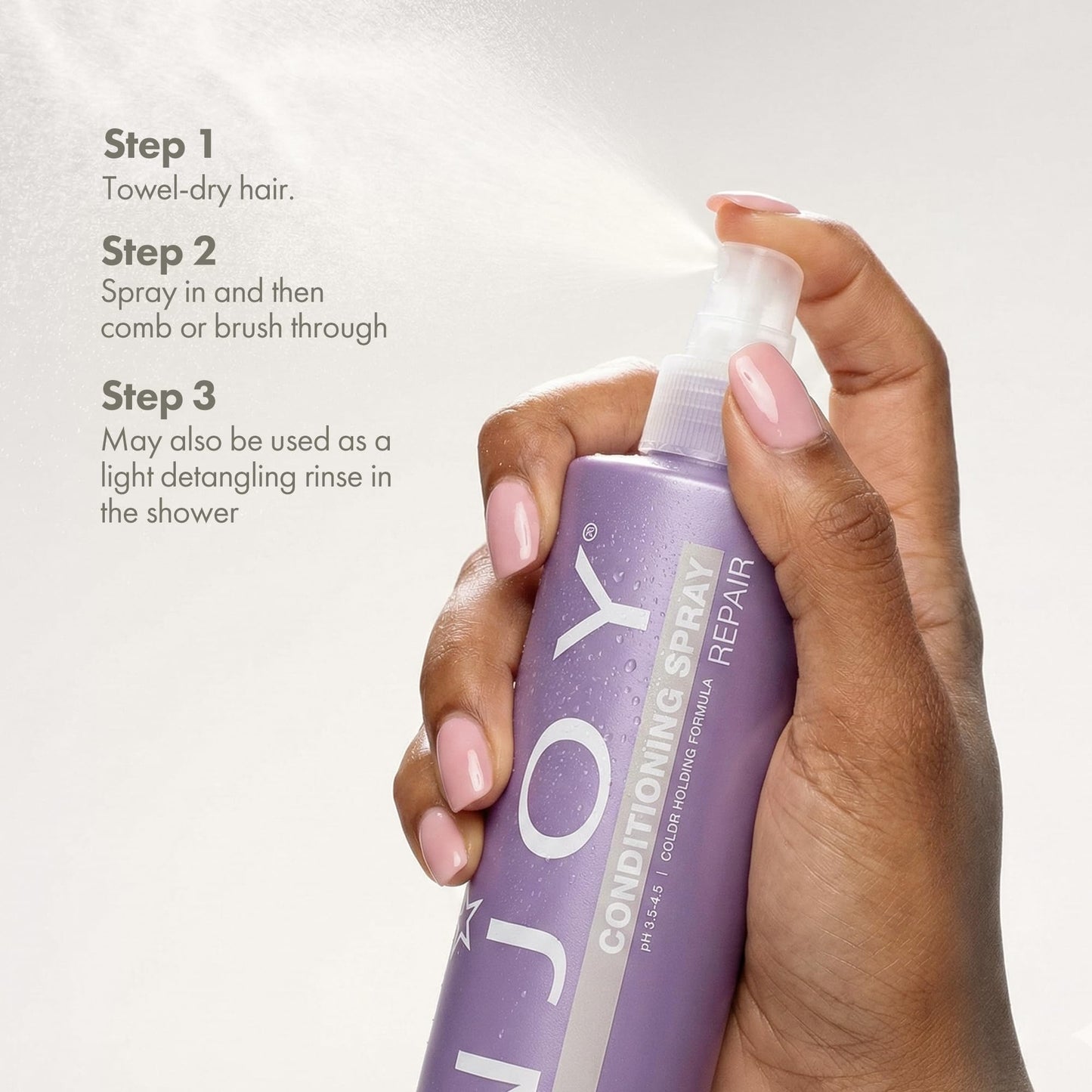 Enjoy Conditioning Spray, Leave-In Detangler, Hydrating and Strengthening Mist for All Hair Types, Frizz Control and Styling Reactivator, pH 3.5-4.5 Beauty & Personal Care Enjoy